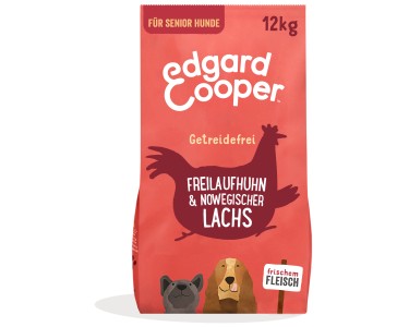 Edgard & Cooper Hunde-Trockenfutter Freilaufhuhn und Lachs Senior 12 kg