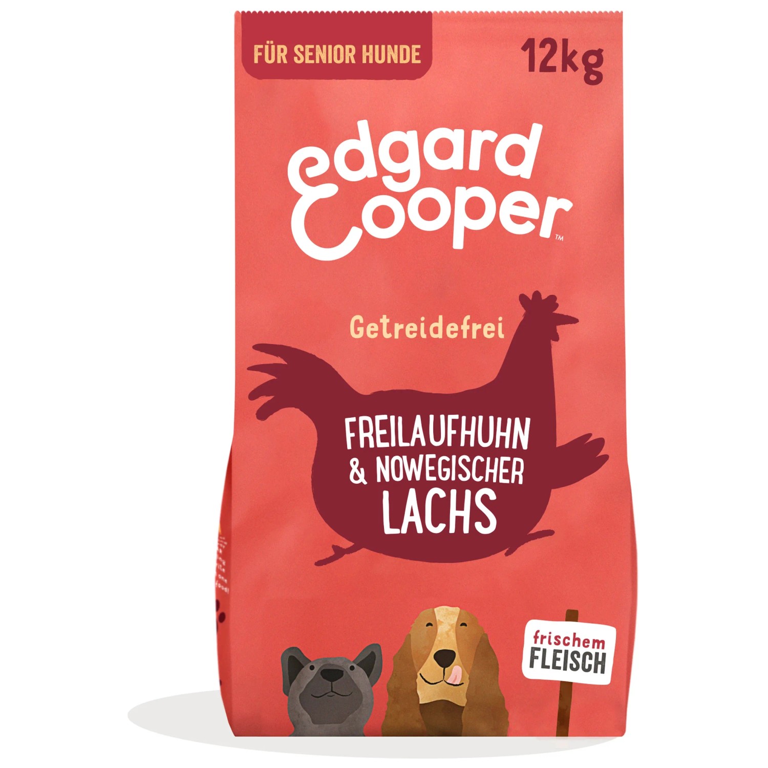 Edgard & Cooper Hunde-Trockenfutter Freilaufhuhn und Lachs Senior 12 kg