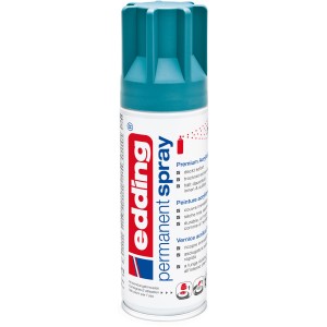 Spray permanent Edding 5200 pétrole mat soyeux pour diverses surfaces.