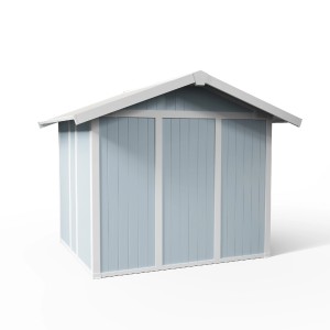 Abri de jardin en plastique Grosfillex Utility 4.9 gris-bleu, abri de jardin en PVC.