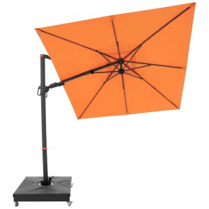Doppler Pendelschirm AX myZone D. 816 Orange, 210x210 cm, 8-teilig. Ampelschirm mit axial schwenkbarem Dach.