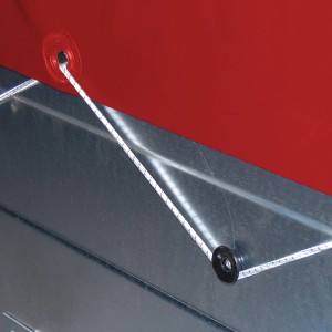 Testa rotonda Las per corda elastica (10 pezzi) per fissare teloni a rimorchi auto.