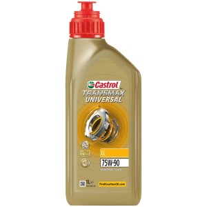 Huile de transmission Castrol Transmax Universal 75W-90, bouteille de 1 litre. Huile pour boîtes de vitesses manuelles et essieux.