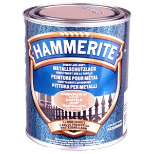 Hammerite Metallschutzlack Hammerschlag Kupfer, glänzende Optik im Detail.