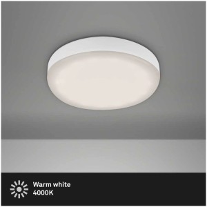 Weiße Briloner LED Einbauleuchte Plat, 4000K, 3W. Runde Deckenleuchte für Innenräume.
