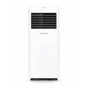 Condizionatore mobile Kibernetik Light bianco con griglia scura. Funzione 3in1 per raffreddare, deumidificare, ventilare. 7'000 BTU.