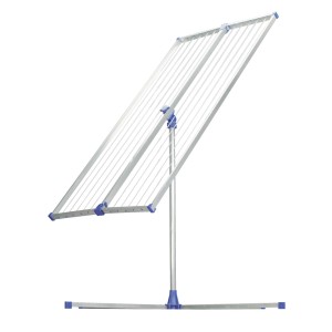 Stendibiancheria Stewi Libelle XL, alluminio blu, 22m di lunghezza stendibile, regolabile in altezza.