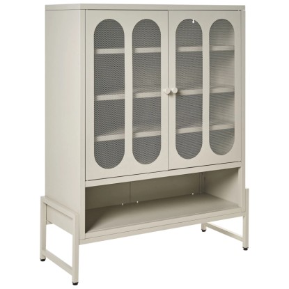 Beliani Buffet Soletta beige 108 x 84 x 35 cm