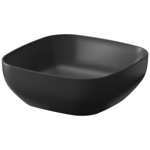 Vasque à poser Cersanit carrée anthracite mat, 38x38 cm.