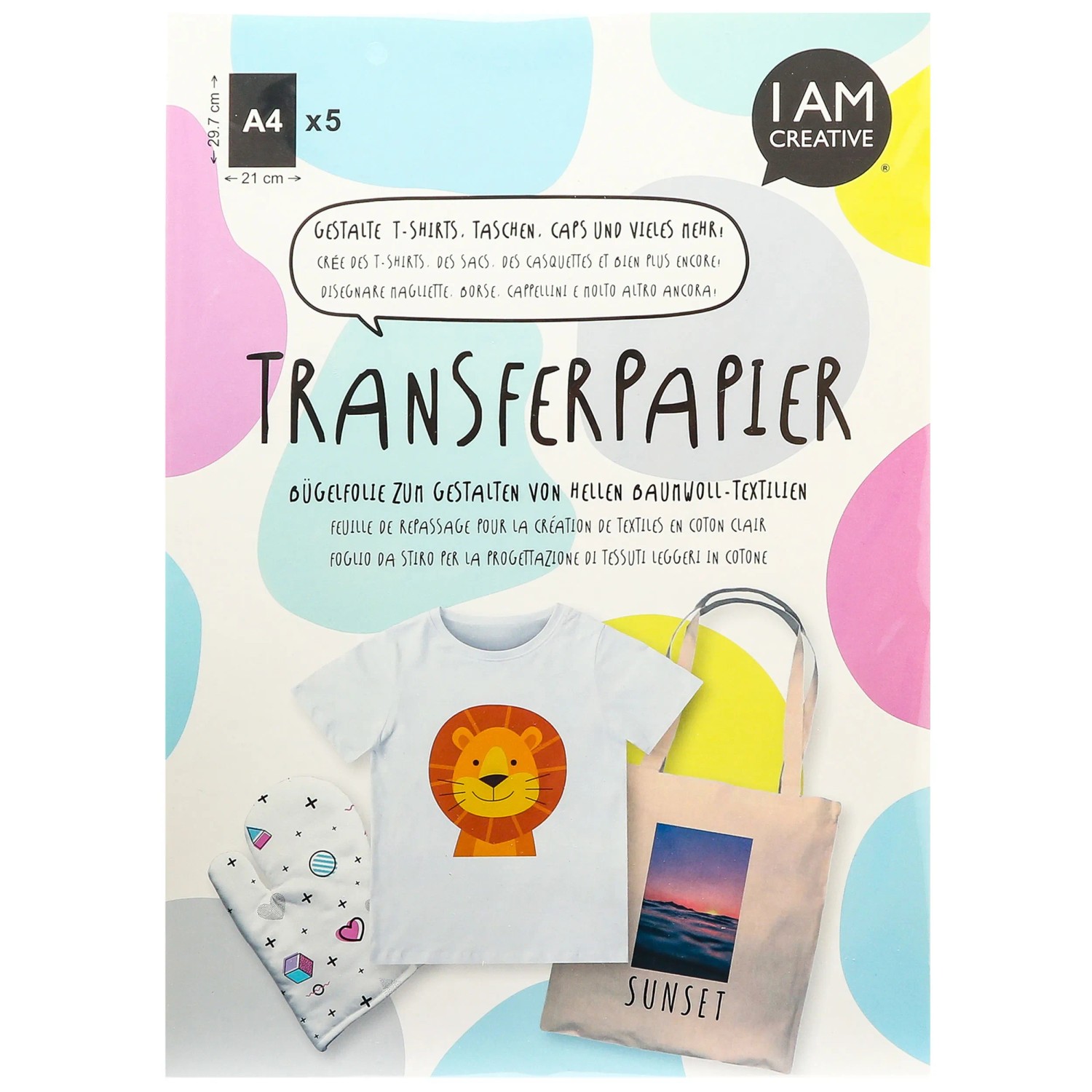 Carta transfer laser per tessuti chiari, scuri, legno, vetro
