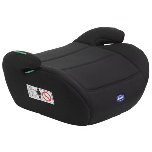 Seggiolino auto rialzato Chicco Quasar i-Size nero per bambini 125-150cm, con braccioli.