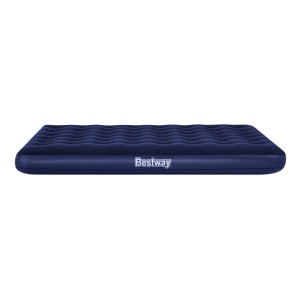 Materasso ad aria Bestway Queen Size, blu scuro, per campeggio e casa.
