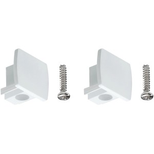 Paulmann URail embouts 2 pièces, blanc, pour systèmes de rails.