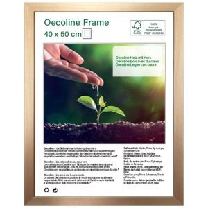 Cornice portafoto Oecoline in legno naturale, 40x50 cm, per foto e immagini.