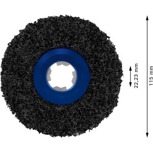 Disque de nettoyage métal Bosch X-Lock N377, Ø 115mm, accessoire pour meuleuse d'angle.