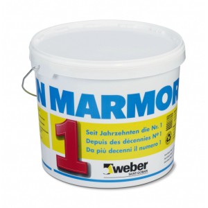 Secchio di Marmoran Grund G111, 10 kg primer per fondo intonaco per superfici uniformemente assorbenti.