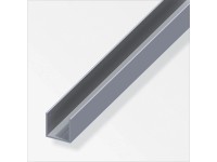 Combitech Quadrat U-Profil Aluminium blank 15,5 mm x 2,5 m