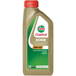 Olio motore Castrol Edge 5W-40, flacone da 1 litro per veicoli a benzina, diesel e ibridi.
