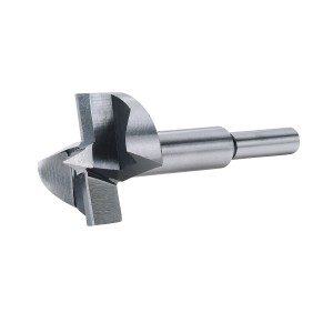 Gros plan d'une mèche Forstner, 15-35 mm, pour bois.
