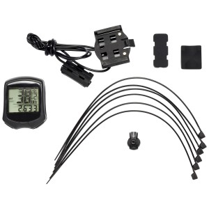 Compteur de vélo Urban avec accessoires : écran, câble, support et colliers de serrage pour vélos jusqu'à 28 pouces.