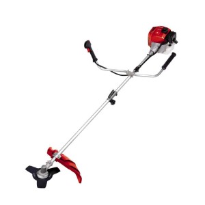 Einhell GH-BC 43 AS Débroussailleuse à essence avec poignée à deux mains et lame à 4 dents.