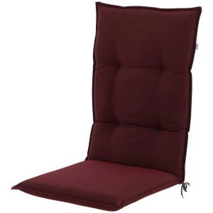 Cuscino bordeaux per sedia da giardino a schienale alto, Green Edition, 48x119 cm.