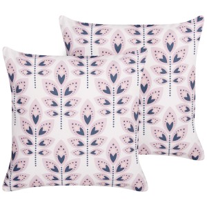 Beliani Cuscini giardino Torretta in poliestere bianco crema 45 x 45 cm / set 2
