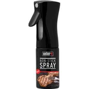 Weber Spray antiadhésif 200ml pour grilles de barbecue, flacon pulvérisateur noir.
