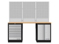 Kraftwerk Werkstatteinrichtung Mobilio 2er-Kompakt-Kombi mit Lochwand Buche