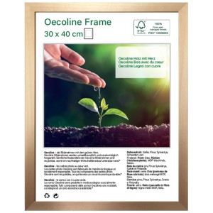 Cornice Oecoline in legno naturale, 30x40 cm. Perfetta per foto e immagini.