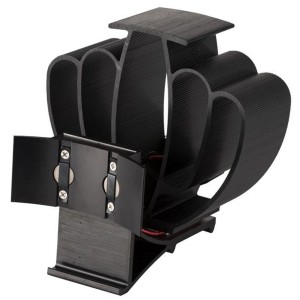 Ventilateur de poêle Valo noir pour montage sur tuyau, accessoires pour poêles et cheminées.