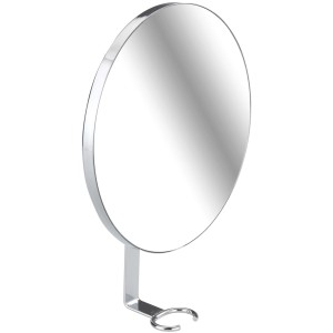 Specchio antiappannamento Wenko Turbo-Loc in acciaio inox con porta rasoio.