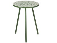 Mica Decorations Table d'appoint Bologna fer Vert hauteur 39 cm / Ø 51 cm