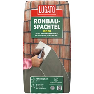 Sacco di Lugato Rohbauspachtel Innen 5 kg: stucco lisciante e per superfici per muratura, per riparare fori.