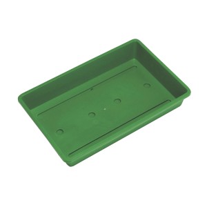 Vassoio universale verde (38 cm) in plastica per la coltivazione di piante.
