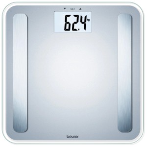 Pèse-personne impédancemètre Beurer BF 183 : balance de salle de bain numérique avec électrodes en acier inoxydable.