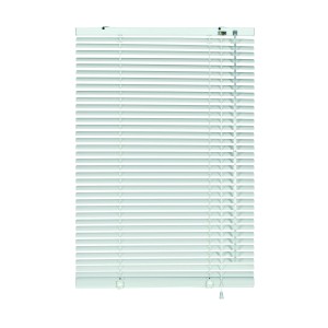 Persiana veneziana in alluminio bianca Gardinia, 90x130 cm, per finestre, chiusa.