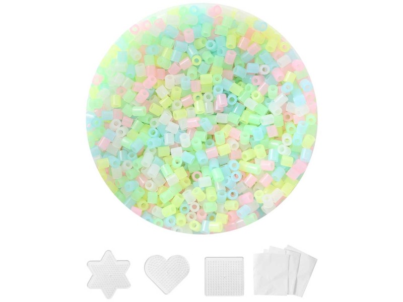 Perles en plastique phosphorescentes, Ø 10 mm