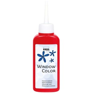 Kreul Window Color Fensterfarbe in Kirschrot, 80ml Flasche.