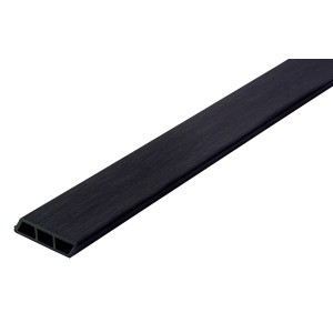 Bordure de finition WPC ébène anthracite, 300cm, pour terrasse.