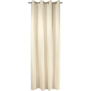 Tenda a occhielli Verona color crema, 245x135 cm, per finestre.