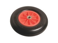 Pannensicheres Rad mit Kunststoff-Felge Rillenprofil Rot-Schwarz 100 kg / Ø 400