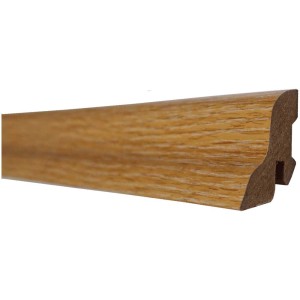 Plinthe Classic, chêne cérusé, 40x21 mm, longueur 2,4 m. Plinthe MDF avec goulotte de câble.