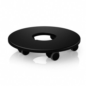 Sottovaso a rotelle Lechuza nero per vasi a partire dalla taglia 40.