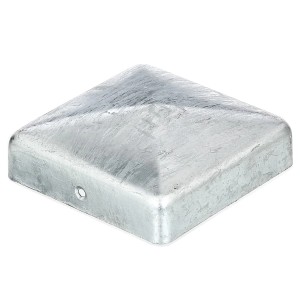 Capuchon de poteau carré galvanisé à chaud 91x91 mm pour poteaux en bois.