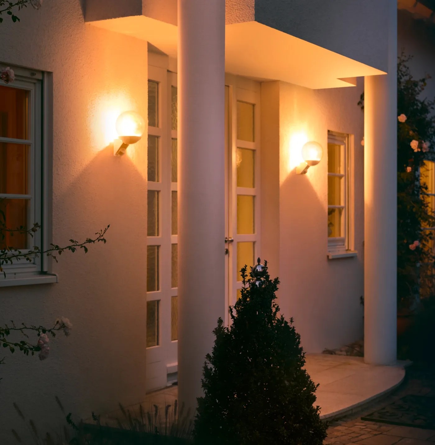 Lampada Da Giardino Hongkong Con Sensore Di Movimento - Stile Antico, Alluminio Nero, Altezza 112cm, IP44, Attacco E27 - 2