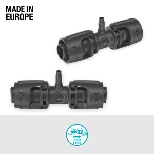 Gardena Raccordo a T per Micro-Drip-System, transizione da 13 mm a 4,6 mm, 5 pezzi.