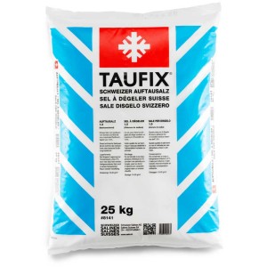 Taufix Sale svizzero antighiaccio in sacco da 25 kg, antigelo invernale per ghiaccio e neve.