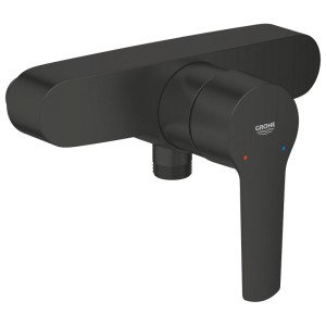 Miscelatore monocomando per doccia Grohe Start nero opaco per montaggio a parete.