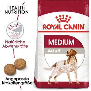 Royal Canin Medium Adult cibo secco per cani, confezione da 4 kg per cani di taglia media.